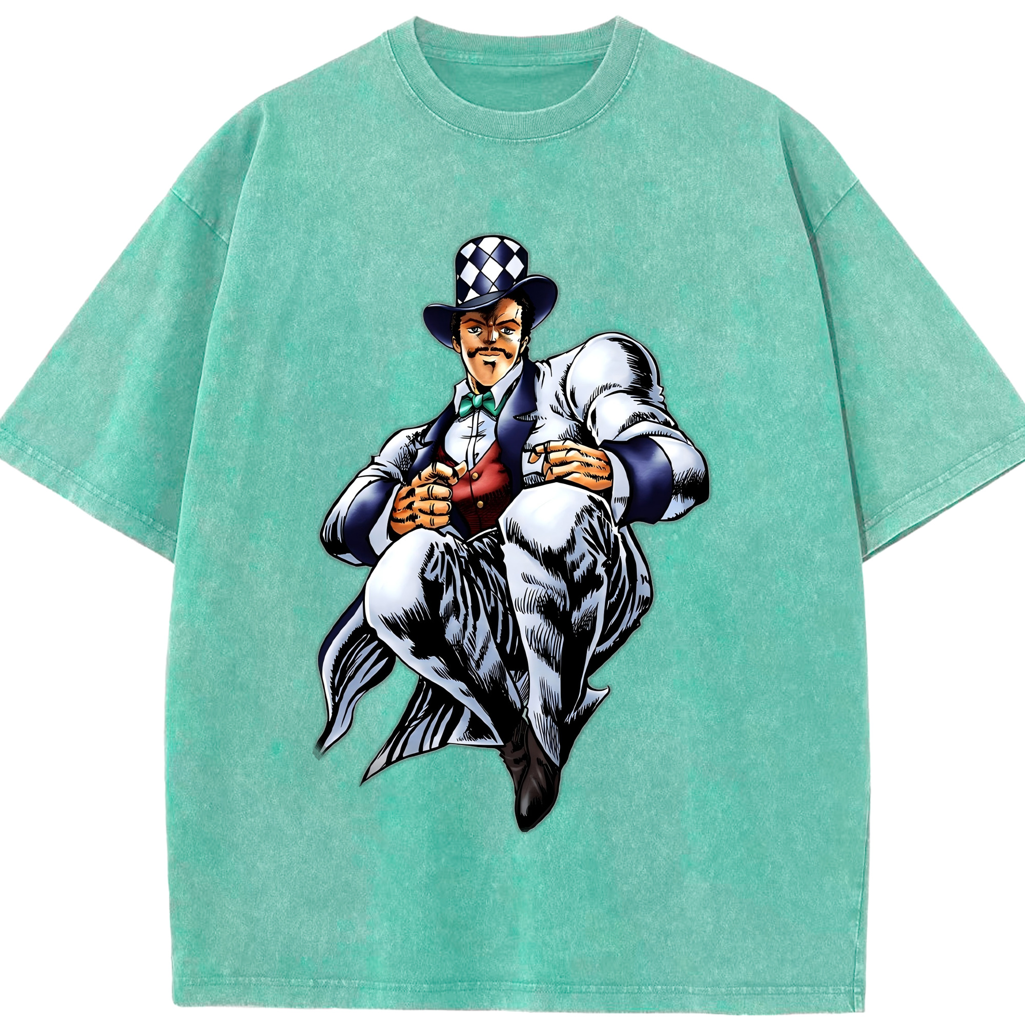 （画像用） ジョジョの奇妙な冒険 ウィル?アントニオ?ツェペリ JoJo's Bizarre Adventure Will Anthonio Zeppeli 綿100% ヴィンテージ風 半袖Tシャツ（フロントプリント）